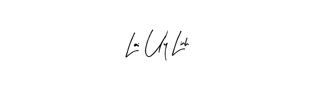 Arty Signature is a professional signature style that is perfect for those who want to add a touch of class to their signature. It is also a great choice for those who want to make their signature more unique. Get Lai Uy Linh name to fancy signature for free. Lai Uy Linh signature style 8 images and pictures png
