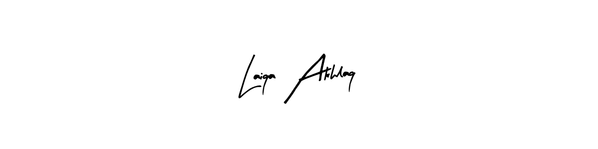 This is the best signature style for the Laiqa Akhlaq name. Also you like these signature font (Arty Signature). Mix name signature. Laiqa Akhlaq signature style 8 images and pictures png