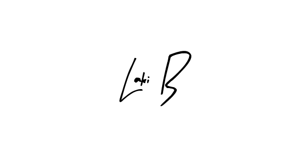Design your own signature with our free online signature maker. With this signature software, you can create a handwritten (Arty Signature) signature for name Laki B. Laki B signature style 8 images and pictures png