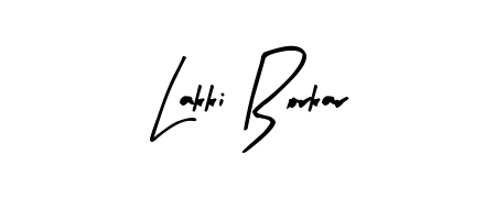 A stylish, flowing autograph style designed for name Lakki Borkar using Arty Signature typography. Perfect for digital creative projects. Lakki Borkar signature style 8 images and pictures png
