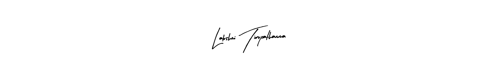Arty Signature is a professional signature style that is perfect for those who want to add a touch of class to their signature. It is also a great choice for those who want to make their signature more unique. Get Lakshmi Tirupathamma name to fancy signature for free. Lakshmi Tirupathamma signature style 8 images and pictures png
