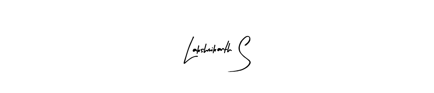 if you are searching for the best signature style for your name Lakshmikanth S. so please give up your signature search. here we have designed multiple signature styles  using Arty Signature. Lakshmikanth S signature style 8 images and pictures png