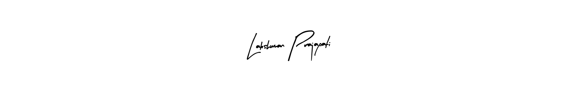 Arty Signature is a professional signature style that is perfect for those who want to add a touch of class to their signature. It is also a great choice for those who want to make their signature more unique. Get Lakshuman Prajapati name to fancy signature for free. Lakshuman Prajapati signature style 8 images and pictures png