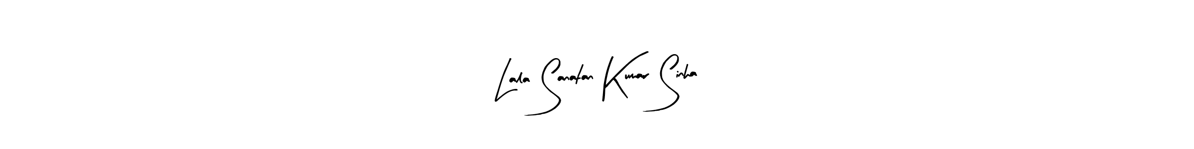 How to make Lala Sanatan Kumar Sinha name signature. Use Arty Signature style for creating short signs online. This is the latest handwritten sign. Lala Sanatan Kumar Sinha signature style 8 images and pictures png