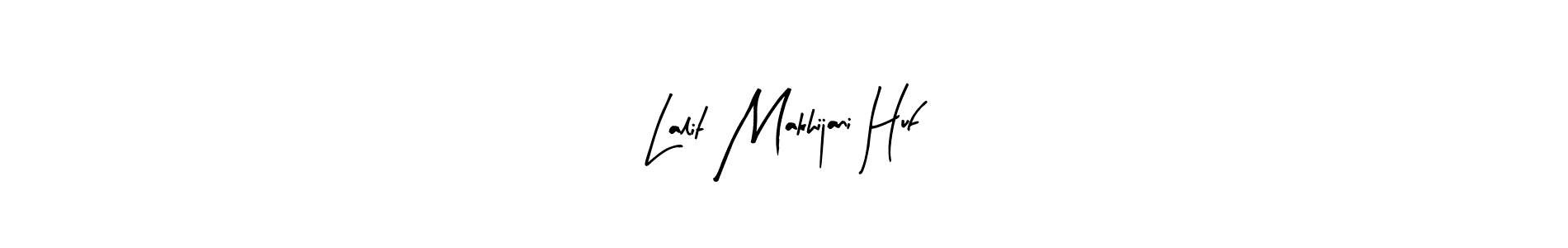 Arty Signature is a professional signature style that is perfect for those who want to add a touch of class to their signature. It is also a great choice for those who want to make their signature more unique. Get Lalit Makhijani Huf name to fancy signature for free. Lalit Makhijani Huf signature style 8 images and pictures png