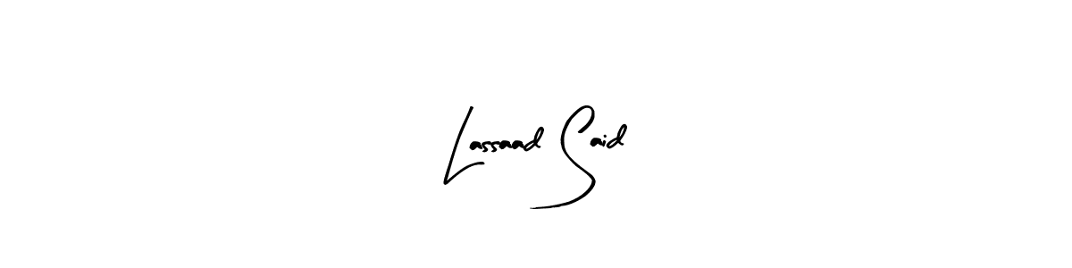 How to make Lassaad Said name signature. Use Arty Signature style for creating short signs online. This is the latest handwritten sign. Lassaad Said signature style 8 images and pictures png