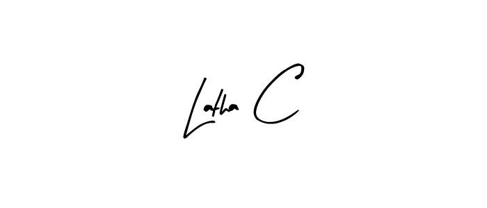 if you are searching for the best signature style for your name Latha C. so please give up your signature search. here we have designed multiple signature styles  using Arty Signature. Latha C signature style 8 images and pictures png