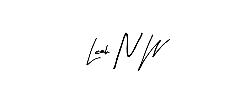 Use a signature maker to create a handwritten signature online. With this signature software, you can design (Arty Signature) your own signature for name Leah N W. Leah N W signature style 8 images and pictures png