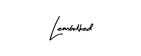 A sleek calligraphic signature for name Leanbulked utilizing Arty Signature styling. Great for adding personal signatures to photos and art. Leanbulked signature style 8 images and pictures png