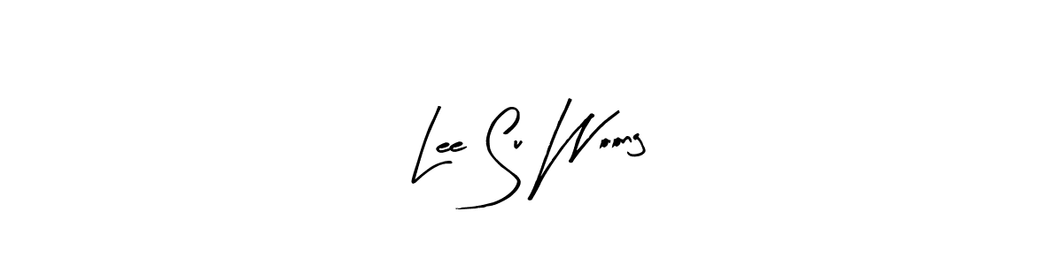 How to make Lee Su Woong name signature. Use Arty Signature style for creating short signs online. This is the latest handwritten sign. Lee Su Woong signature style 8 images and pictures png