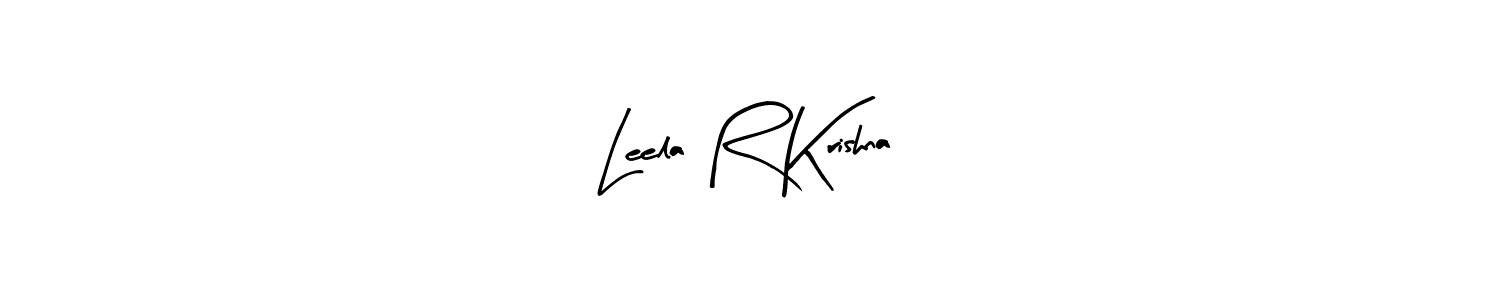 Make a beautiful signature design for name Leela R Krishna. With this signature (Arty Signature) style, you can create a handwritten signature for free. Leela R Krishna signature style 8 images and pictures png