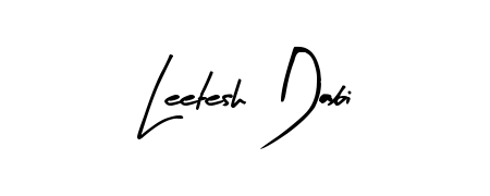 The Arty Signature handwriting style adds charm and authenticity to name Leetesh Dabi. A wonderful choice for personal thank-you notes. Leetesh Dabi signature style 8 images and pictures png