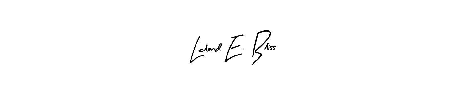 Use a signature maker to create a handwritten signature online. With this signature software, you can design (Arty Signature) your own signature for name Leland E. Bliss. Leland E. Bliss signature style 8 images and pictures png