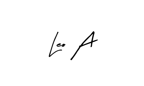 Design your own signature with our free online signature maker. With this signature software, you can create a handwritten (Arty Signature) signature for name Leo A. Leo A signature style 8 images and pictures png