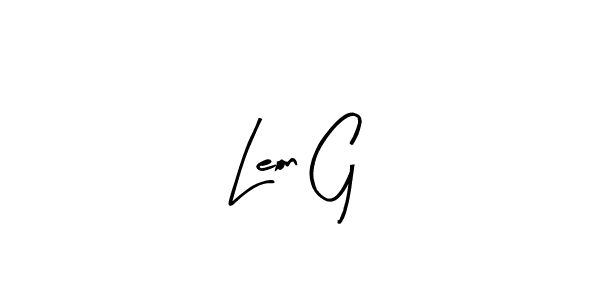Arty Signature is a professional signature style that is perfect for those who want to add a touch of class to their signature. It is also a great choice for those who want to make their signature more unique. Get Leon G name to fancy signature for free. Leon G signature style 8 images and pictures png