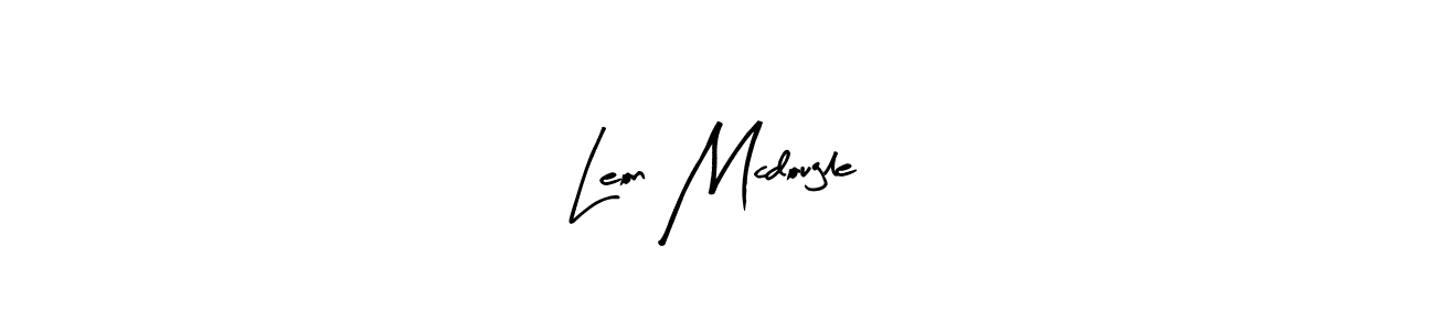 Design your own signature with our free online signature maker. With this signature software, you can create a handwritten (Arty Signature) signature for name Leon Mcdougle. Leon Mcdougle signature style 8 images and pictures png