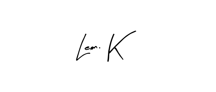 Design your own signature with our free online signature maker. With this signature software, you can create a handwritten (Arty Signature) signature for name Leon. K. Leon. K signature style 8 images and pictures png