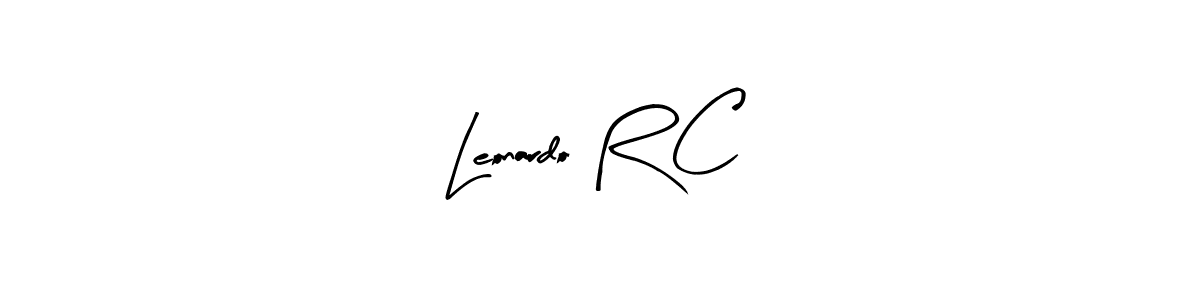 How to make Leonardo R C name signature. Use Arty Signature style for creating short signs online. This is the latest handwritten sign. Leonardo R C signature style 8 images and pictures png