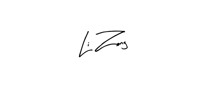 Make a beautiful signature design for name Li Zong. With this signature (Arty Signature) style, you can create a handwritten signature for free. Li Zong signature style 8 images and pictures png