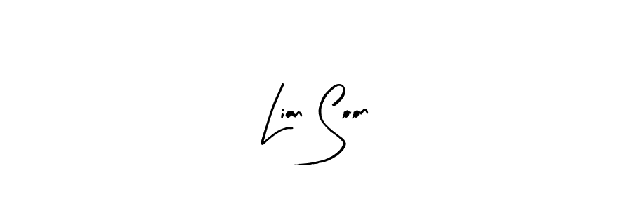 You should practise on your own different ways (Arty Signature) to write your name (Lian Soon) in signature. don't let someone else do it for you. Lian Soon signature style 8 images and pictures png