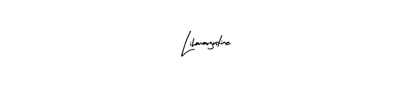 The best way (Arty Signature) to make a short signature is to pick only two or three words in your name. The name Lihanaugustine include a total of six letters. For converting this name. Lihanaugustine signature style 8 images and pictures png