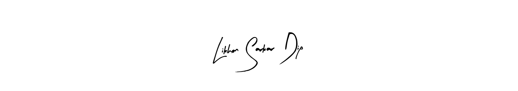 Similarly Arty Signature is the best handwritten signature design. Signature creator online .You can use it as an online autograph creator for name Likhon Sarkar Dip. Likhon Sarkar Dip signature style 8 images and pictures png