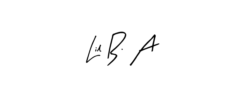 Lil B. A stylish signature style. Best Handwritten Sign (Arty Signature) for my name. Handwritten Signature Collection Ideas for my name Lil B. A. Lil B. A signature style 8 images and pictures png