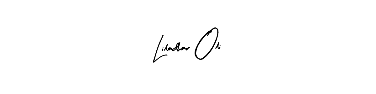 Use a signature maker to create a handwritten signature online. With this signature software, you can design (Arty Signature) your own signature for name Liladhar Oli. Liladhar Oli signature style 8 images and pictures png