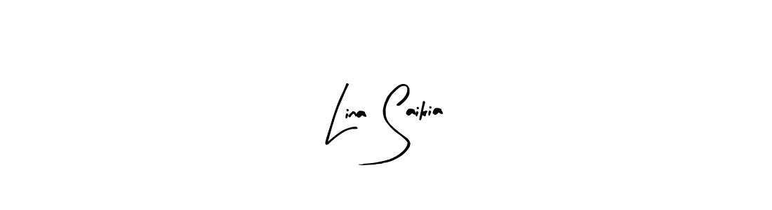 The best way (Arty Signature) to make a short signature is to pick only two or three words in your name. The name Lina Saikia include a total of six letters. For converting this name. Lina Saikia signature style 8 images and pictures png