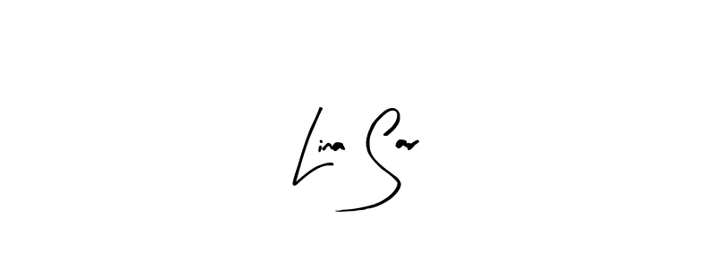Arty Signature is a professional signature style that is perfect for those who want to add a touch of class to their signature. It is also a great choice for those who want to make their signature more unique. Get Lina Sar name to fancy signature for free. Lina Sar signature style 8 images and pictures png