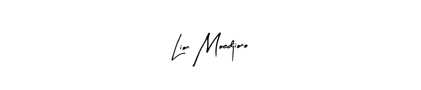 Create a beautiful signature design for name Lion Moedjiono. With this signature (Arty Signature) fonts, you can make a handwritten signature for free. Lion Moedjiono signature style 8 images and pictures png