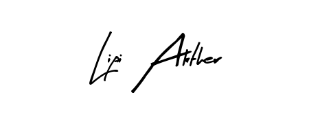 Lipi Akther stylish signature style. Best Handwritten Sign (Arty Signature) for my name. Handwritten Signature Collection Ideas for my name Lipi Akther. Lipi Akther signature style 8 images and pictures png