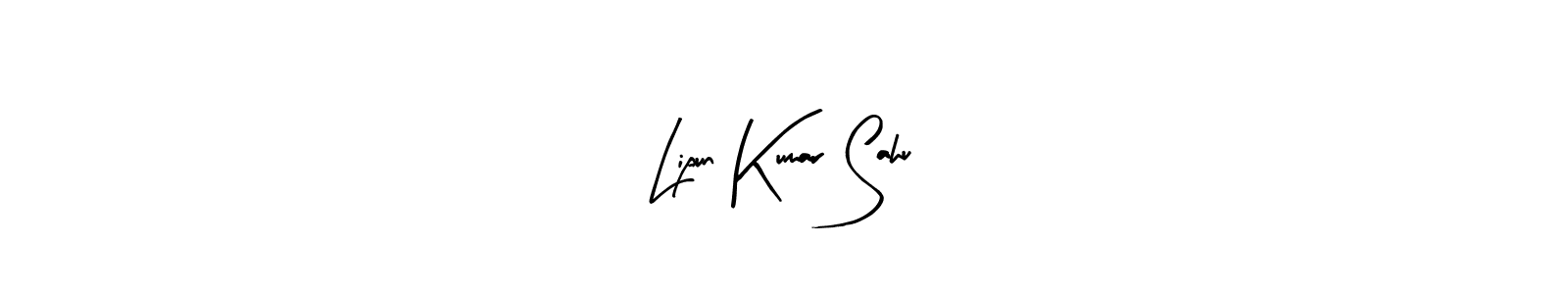 Use a signature maker to create a handwritten signature online. With this signature software, you can design (Arty Signature) your own signature for name Lipun Kumar Sahu. Lipun Kumar Sahu signature style 8 images and pictures png