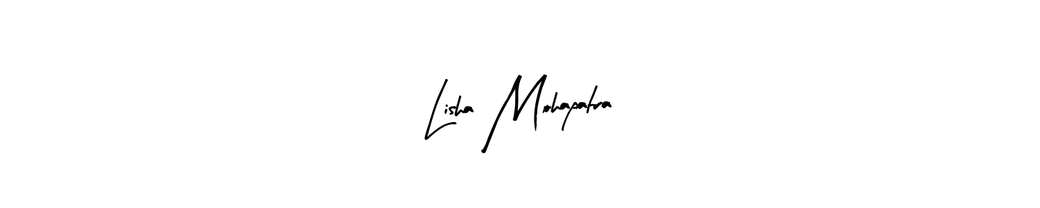 Arty Signature is a professional signature style that is perfect for those who want to add a touch of class to their signature. It is also a great choice for those who want to make their signature more unique. Get Lisha Mohapatra name to fancy signature for free. Lisha Mohapatra signature style 8 images and pictures png
