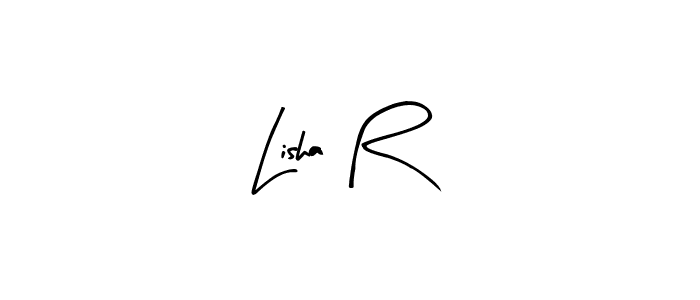 How to Draw Lisha R signature style? Arty Signature is a latest design signature styles for name Lisha R. Lisha R signature style 8 images and pictures png