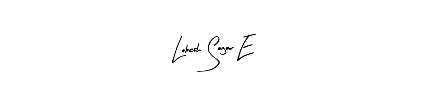 How to Draw Lokesh Sagar E signature style? Arty Signature is a latest design signature styles for name Lokesh Sagar E. Lokesh Sagar E signature style 8 images and pictures png