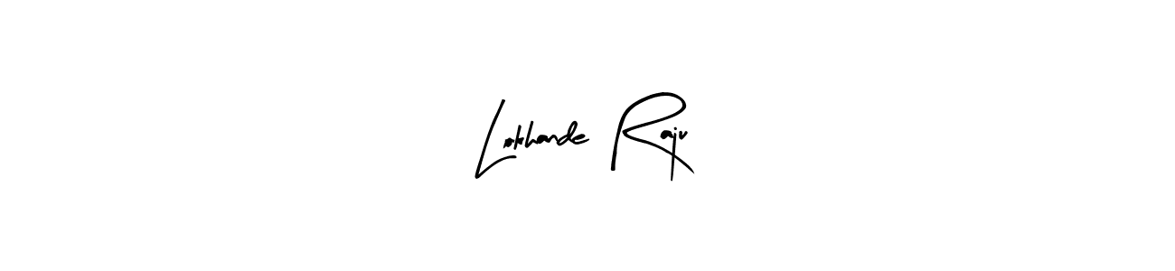 Similarly Arty Signature is the best handwritten signature design. Signature creator online .You can use it as an online autograph creator for name Lokhande Raju. Lokhande Raju signature style 8 images and pictures png