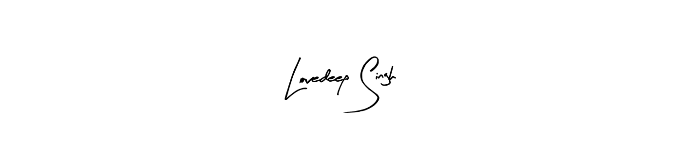 Similarly Arty Signature is the best handwritten signature design. Signature creator online .You can use it as an online autograph creator for name Lovedeep Singh. Lovedeep Singh signature style 8 images and pictures png