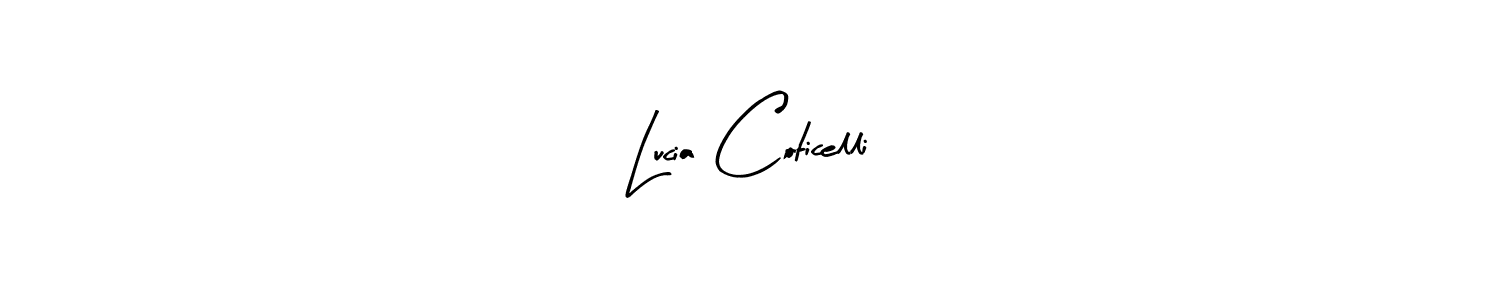 The best way (Arty Signature) to make a short signature is to pick only two or three words in your name. The name Lucia Coticelli include a total of six letters. For converting this name. Lucia Coticelli signature style 8 images and pictures png