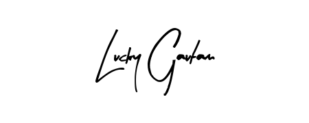 A classic penmanship look for Lucky Gautam. The Arty Signature font brings timeless elegance and confidence to every signed document. Lucky Gautam signature style 8 images and pictures png