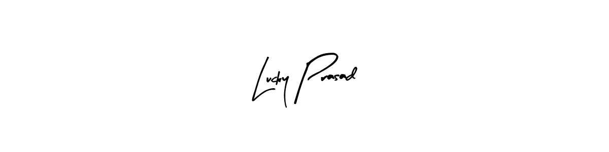 This is the best signature style for the Lucky Prasad name. Also you like these signature font (Arty Signature). Mix name signature. Lucky Prasad signature style 8 images and pictures png