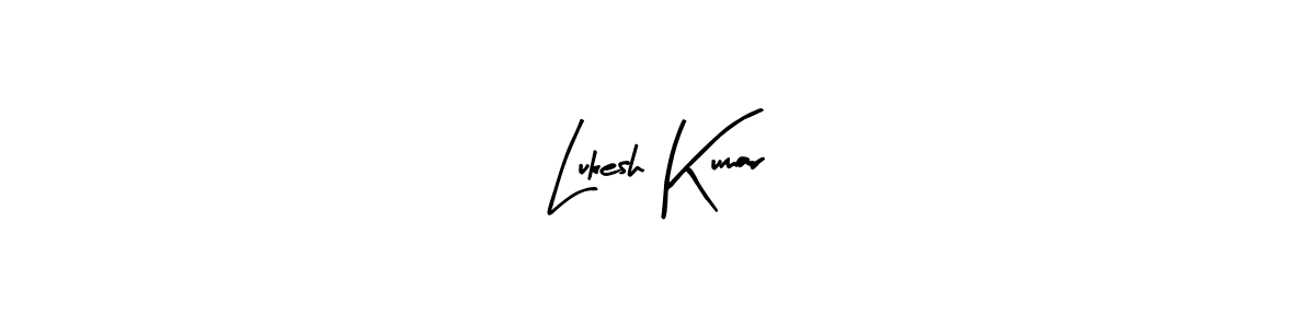 How to make Lukesh Kumar name signature. Use Arty Signature style for creating short signs online. This is the latest handwritten sign. Lukesh Kumar signature style 8 images and pictures png