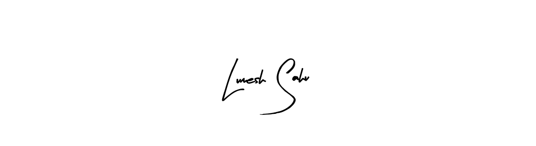 How to make Lumesh Sahu name signature. Use Arty Signature style for creating short signs online. This is the latest handwritten sign. Lumesh Sahu signature style 8 images and pictures png