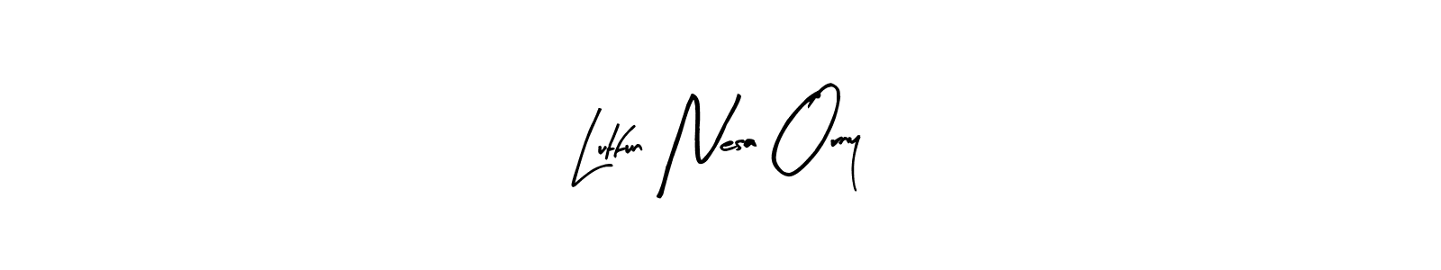 You can use this online signature creator to create a handwritten signature for the name Lutfun Nesa Orny. This is the best online autograph maker. Lutfun Nesa Orny signature style 8 images and pictures png