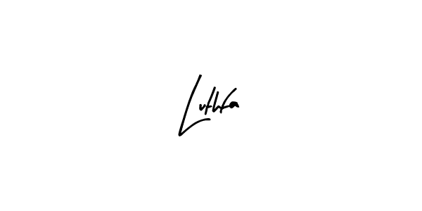 Similarly Arty Signature is the best handwritten signature design. Signature creator online .You can use it as an online autograph creator for name Luthfa. Luthfa signature style 8 images and pictures png