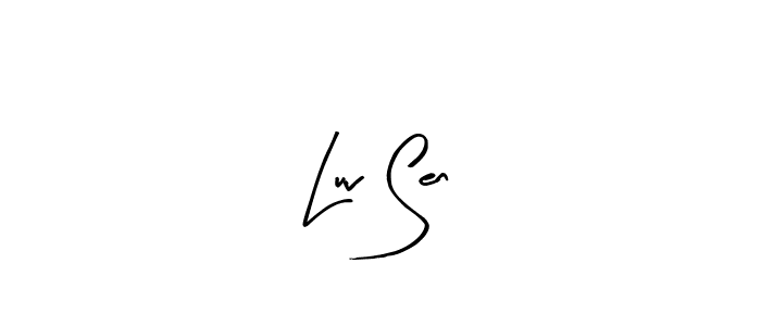 if you are searching for the best signature style for your name Luv Sen. so please give up your signature search. here we have designed multiple signature styles  using Arty Signature. Luv Sen signature style 8 images and pictures png