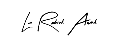 Try this chic Lx Robiul Awal handwritten sign style. Using Arty Signature font elements, it gives your name a sleek, memorable identity. Lx Robiul Awal signature style 8 images and pictures png