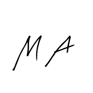 The best way (Arty Signature) to make a short signature is to pick only two or three words in your name. The name M A include a total of six letters. For converting this name. M A signature style 8 images and pictures png