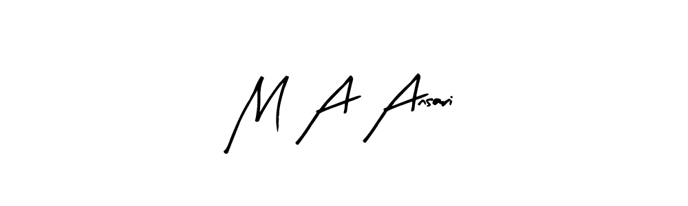 Make a beautiful signature design for name M A Ansari. With this signature (Arty Signature) style, you can create a handwritten signature for free. M A Ansari signature style 8 images and pictures png