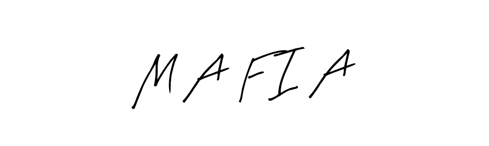 Design your own signature with our free online signature maker. With this signature software, you can create a handwritten (Arty Signature) signature for name M A F I  A. M A F I  A signature style 8 images and pictures png